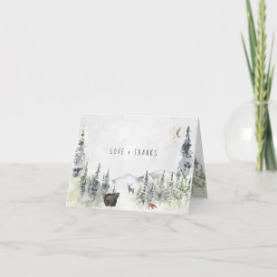 Woodland Animals   Forest Baby Shower Thank You Card