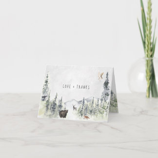 Woodland Animals | Forest Baby Shower Thank You Card
