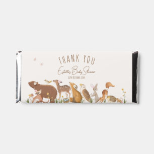 Woodland Animals Forest Baby Shower Thank You Hershey Bar Favors