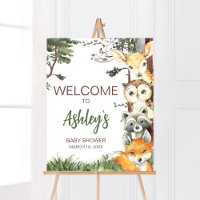 Woodland Animals Forest Baby Shower Welcome
