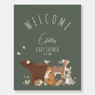 Woodland Animals Forest Friend Baby Shower Welcome Foam Board