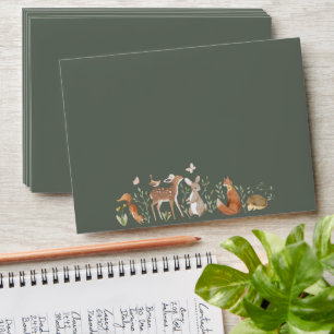 Woodland Animals Forest Friends Baby Shower Envelope