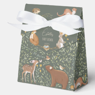 Woodland Animals Forest Friends Baby Shower Favor Boxes