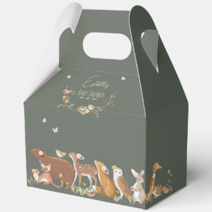 Woodland Animals Forest Friends Baby Shower Favor Boxes