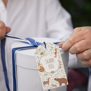 Woodland Animals Forest Friends Baby Shower Gift Tags