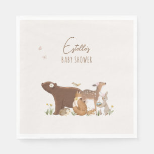 Woodland Animals Forest Friends Baby Shower Napkins