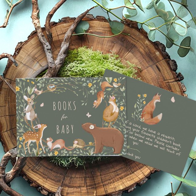 Woodland Animals Forest Friends Books for Baby Enclosure Card (Creator Uploaded)