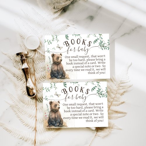 Woodland animals forest greenery Shower books Enclosure Card