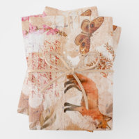 Woodland Animals, Wrapping Paper Sheets