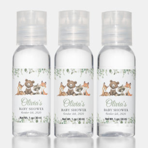 Woodland Animals, Forest, Wild One, Baby Shower Hand Sanitizer