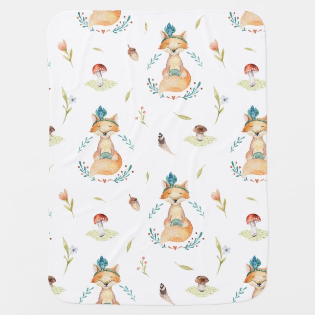 Woodland Animals  Fox Blanket (Front)