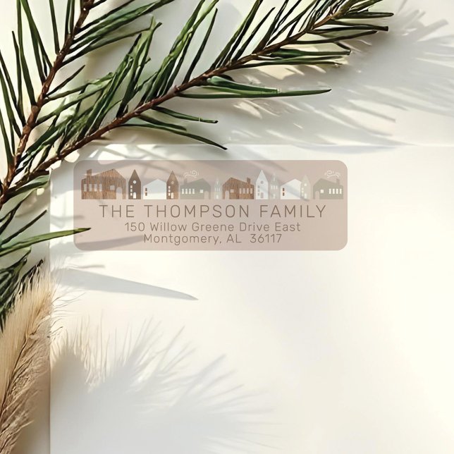 Woodland Animals Fox, Deer & Rabbit Cozy Village Label (Woodland Animals Fox, Deer & Rabbit Cozy Village Label)