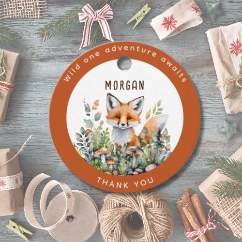 Woodland Animals Fox Favors Thank You Gift Decor Favor Tags