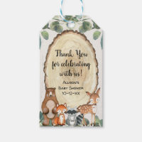 Woodland animals gender neutral baby shower gift tags