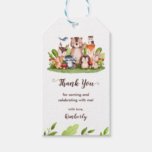 Woodland Animals Gift Tags _ Baby Shower