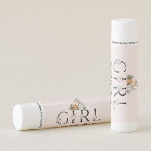 Woodland Animals Girl Baby Shower Lip Balm