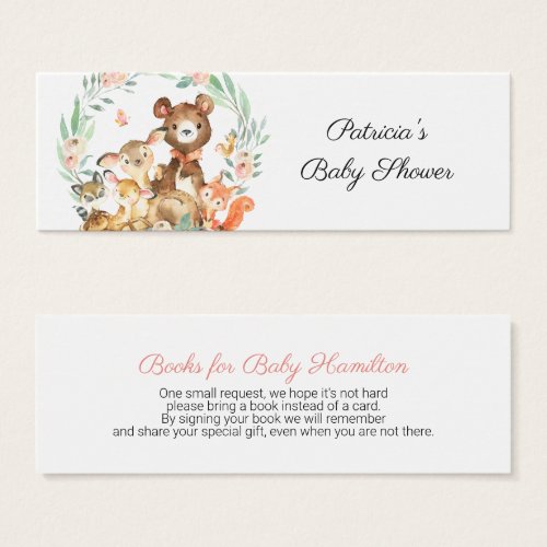 Woodland Animals Greenery Baby Shower Book Request