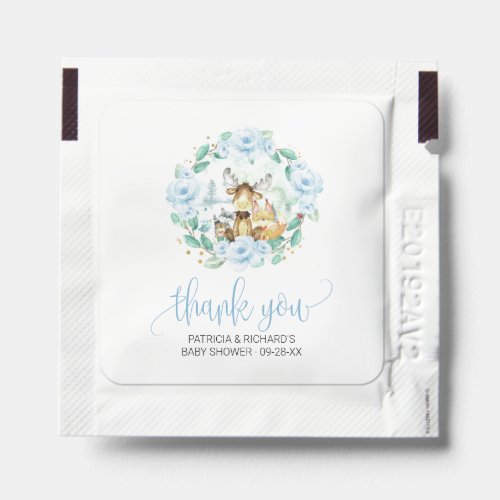 Woodland Animals Greenery Baby Shower Thank You Ha Hand Sanitizer Packet