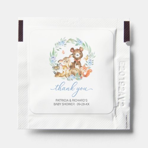 Woodland Animals Greenery Baby Shower Thank You Hand Sanitizer Packet