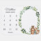 Woodland Animals Greenery Monthly Milestone Boy