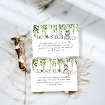 Woodland Animals Greenery Mushroom Baby Shower  Enclosure Card