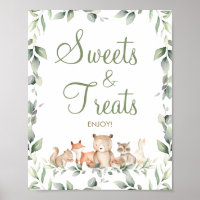 Woodland Animals Greenery Sweets & Treats Dessert