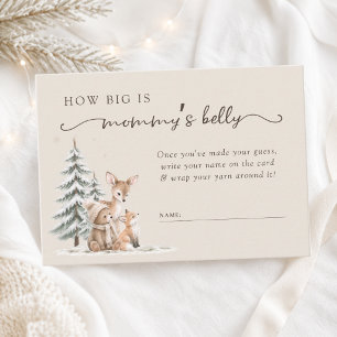 Woodland Animals How Big Is Mommy's Belly Card