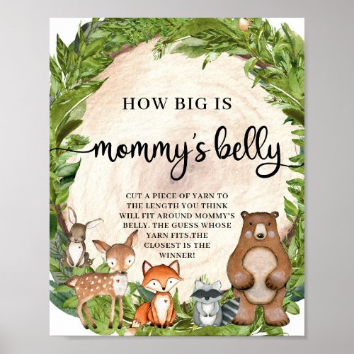 Woodland animals How big is Mommys belly game Poster