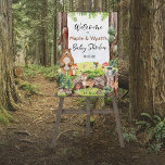 Woodland Animals In Forest Welcome Sign Poster at Zazzle