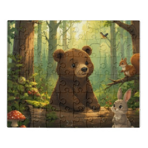 Woodland Animals Jigsaw Puzzle for Kids Cute For