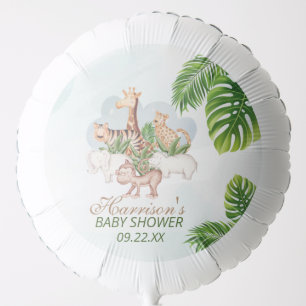 Woodland Animals Jungle Greenery Baby Shower Balloon