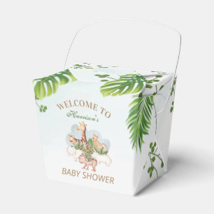 Woodland Animals Jungle Greenery Favor Box