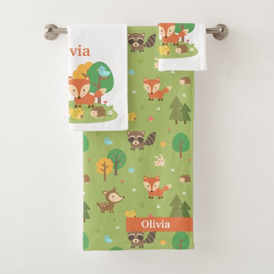 Woodland Tales Organic Baby Towel & Wash Cloth Set