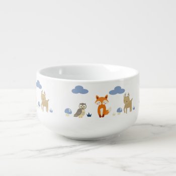 Woodland Animals Kids Soup Bowl by OS_Designs at Zazzle