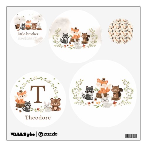Woodland Animals Little Brother Definition Wall Decal