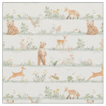 Woodland Animals minimal soft wild nature nursery  Fabric