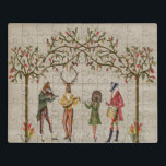 Woodland Animals Minstrel Group Jigsaw Puzzle<br><div class="desc">Minstrel Group by Fab Funky.  Features a group of woodland animals playing music together undernearth autumn-like trees. | 191622D</div>