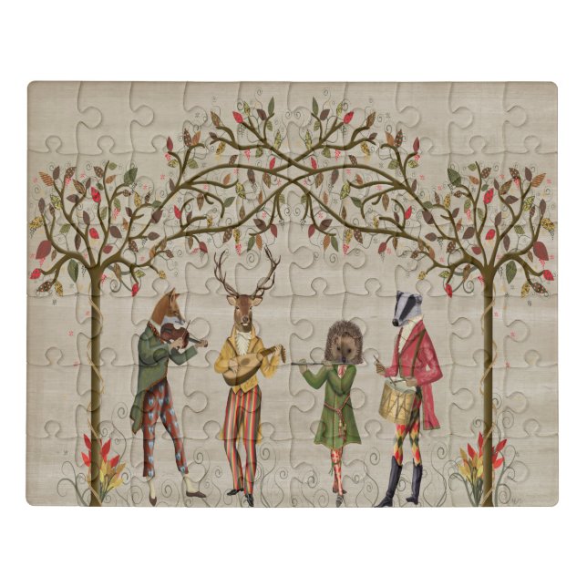Woodland Animals Minstrel Group Jigsaw Puzzle (Puzzle Horizontal)