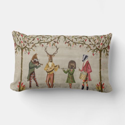 Woodland Animals Minstrel Group Lumbar Pillow