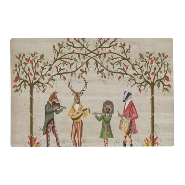 Woodland Animals Minstrel Group Placemat (Front)