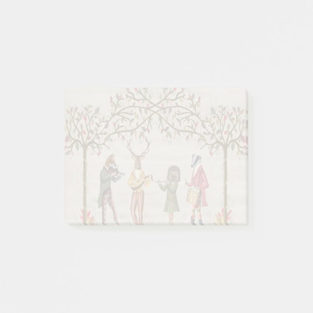 Woodland Animals Minstrel Group Post-it Notes (Front)