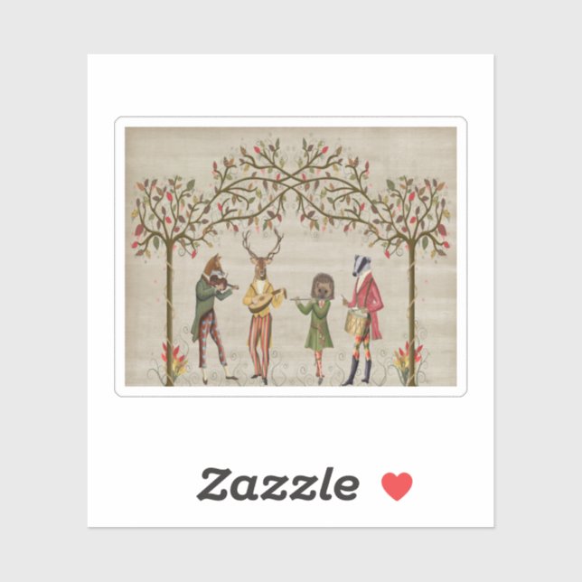 Woodland Animals Minstrel Group Sticker (Sheet)