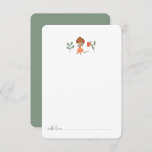 Woodland animals mushroom Birthday Time Capsule Thank You Card