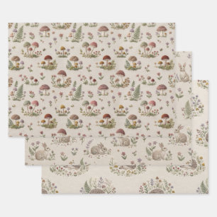 Woodland Animals & Mushrooms Embroidery Gift Wrap