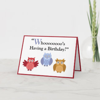Woodland Animals Name Modern Kids Birthday Card