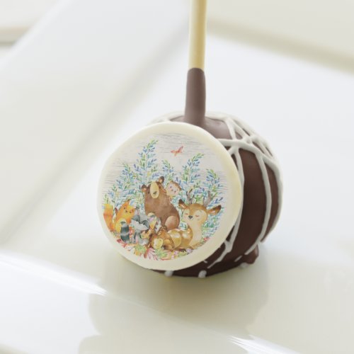 Woodland Animals Neutr Baby Shower Favor Cake Pops