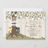 Woodland Animals Neutral Baby Shower Invitation (Front)