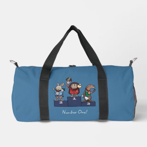 Woodland Animals Number One! Gift Podium Art Duffle Bag