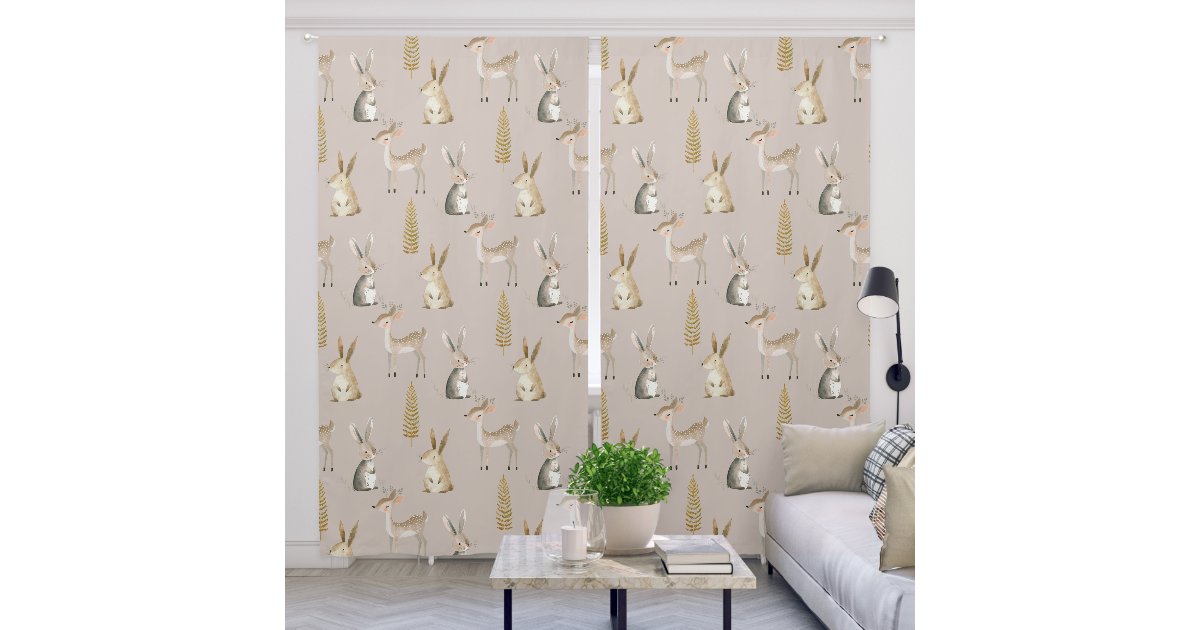 Woodland Animals Nursery Curtains Zazzle