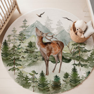 Woodland Animals Nursery, Deer Rug
